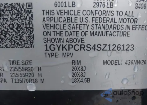 2025 Cadillac Xt6 Fwd Premium Luxury z USA, uszkodzony, nr VIN 1GYKPCRS4SZ126123